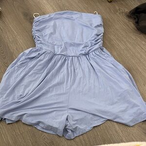 Light Blue Strapless Romper